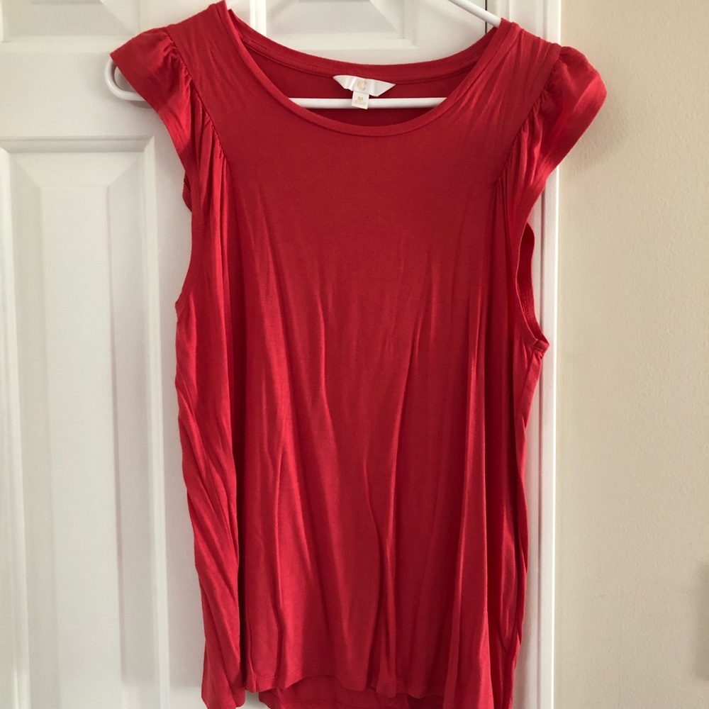 Cute Coral Charming Charlie Ruffle Shirt